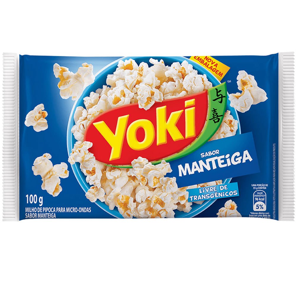 Pipoca de microondas Manteiga YOKI 100G