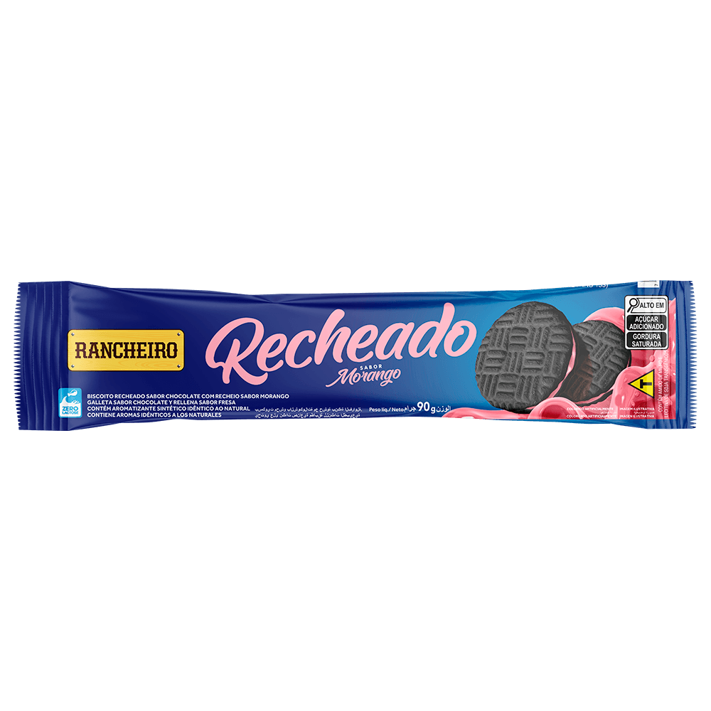 Rosquinha recheada de morango RANCHEIRO 90G
