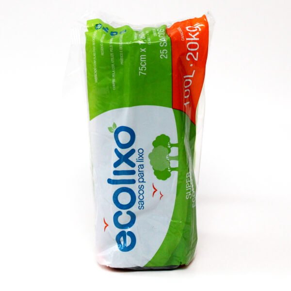 Saco de lixo ECOLIXO preto 15L