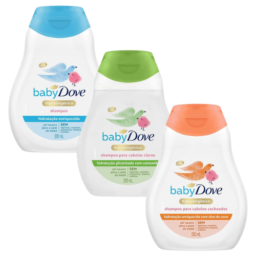 Shampoo BABY DOVE Hidratação enriquecida 200ml
