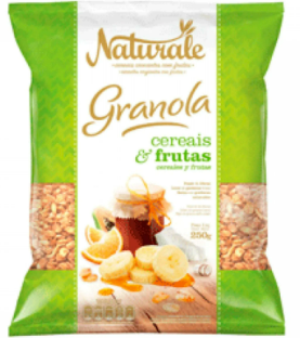 GRANOLA NATURALE CEREAIS E FRUTAS 250GR 