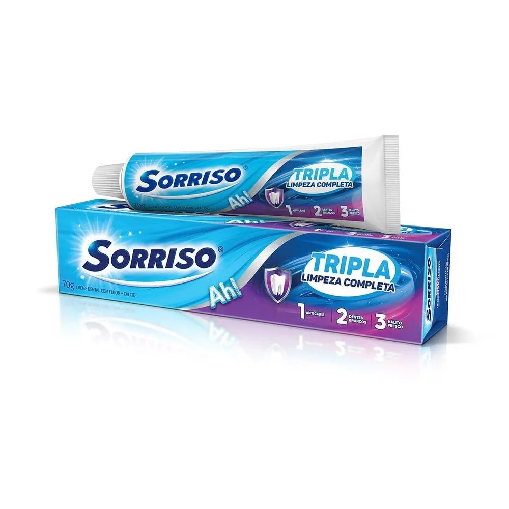 Pasta de dente SORRISO Limpeza Completa 70g