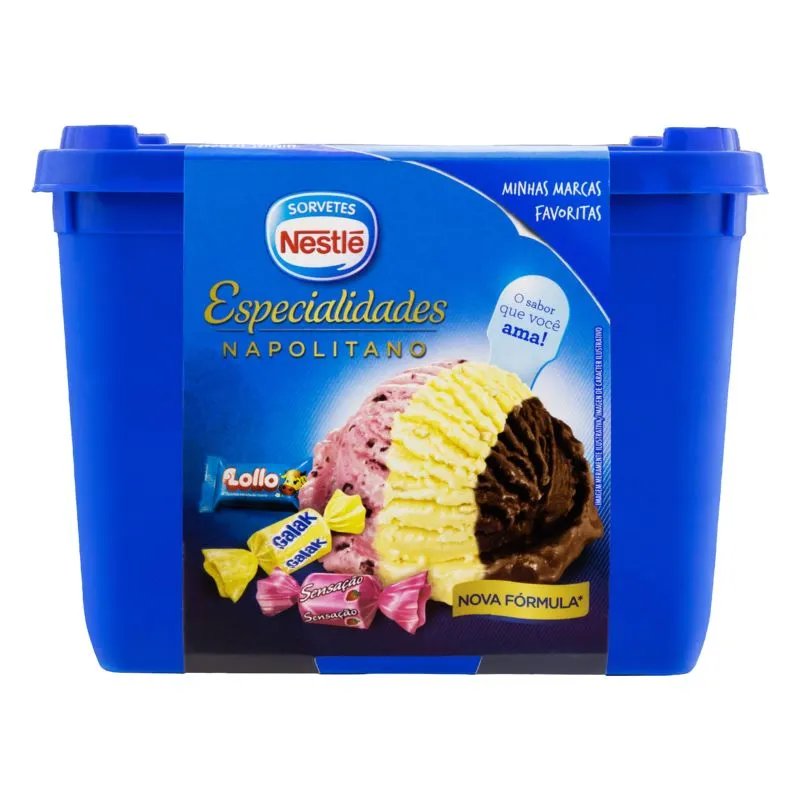 Sorvete NESTLÉ Napolitano Especialidades 1,5L