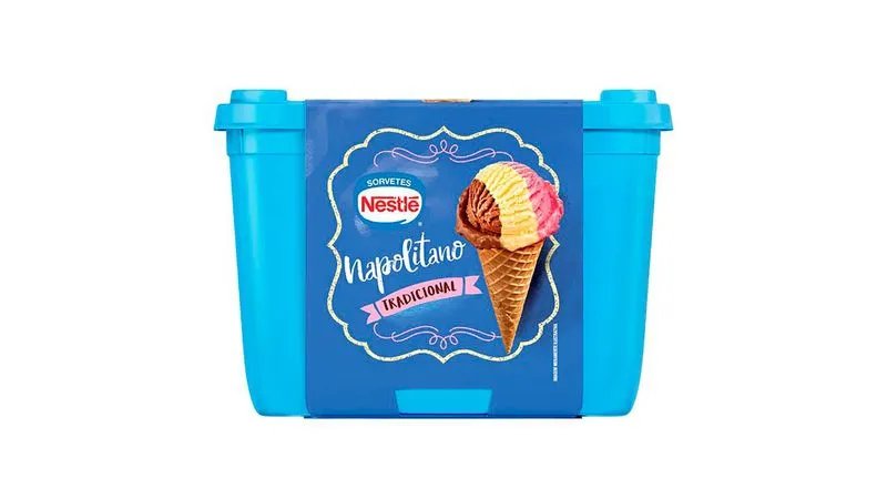 Sorvete NESTLÉ Napolitano Tradicional 1,5L