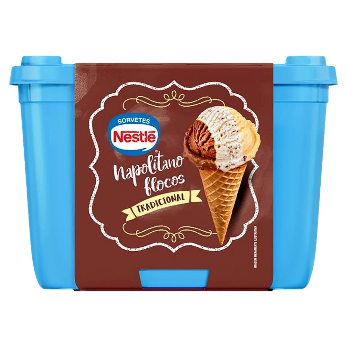 Sorvete NESTLÉ Napolitano com flocos 1,5L