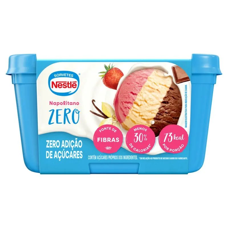 Sorvete NESTLÉ Napolitano Zero 1,5L