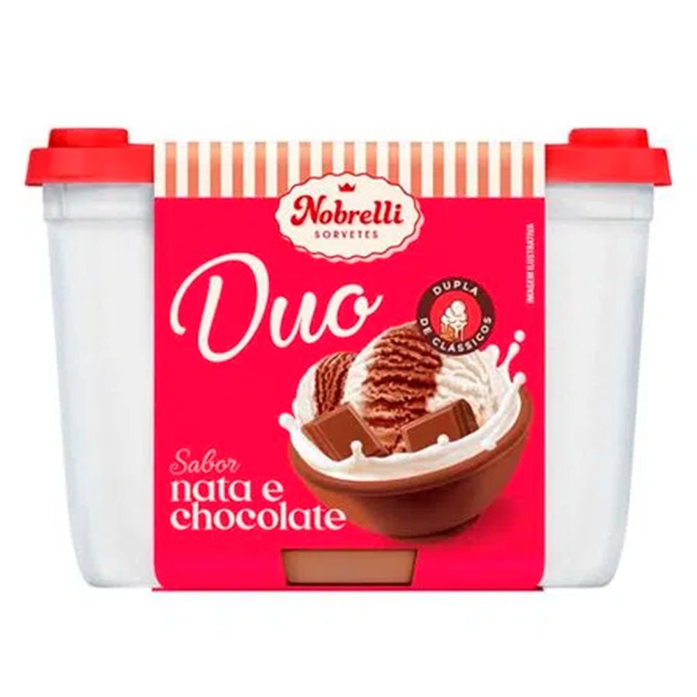 Sorvete NOBRELLI Duo Nata e Chocolate 1,3L