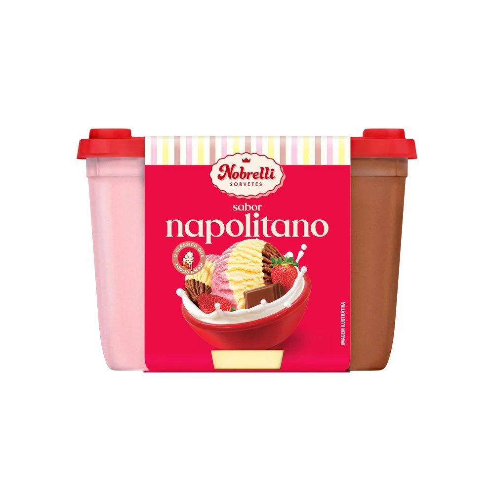 Sorvete NOBRELLI Napolitano 1,3L