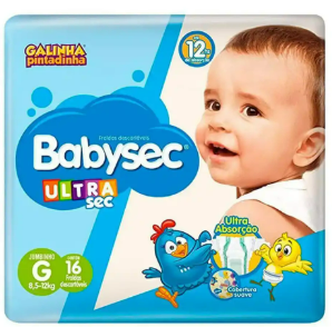 FRALDA BABYSEC GALINHA PINT JUMBINHO G 16UN