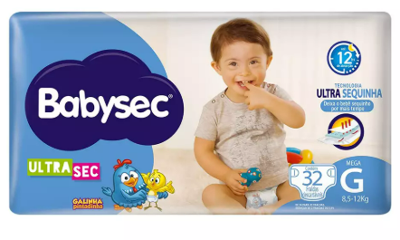 FRALDA BABYSEC GALINHA PINT MEGA G 32UN