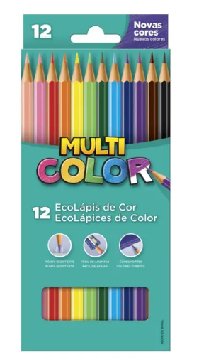 LAPIS COR F CAST MULTICOLOR 12 COR+2LAP