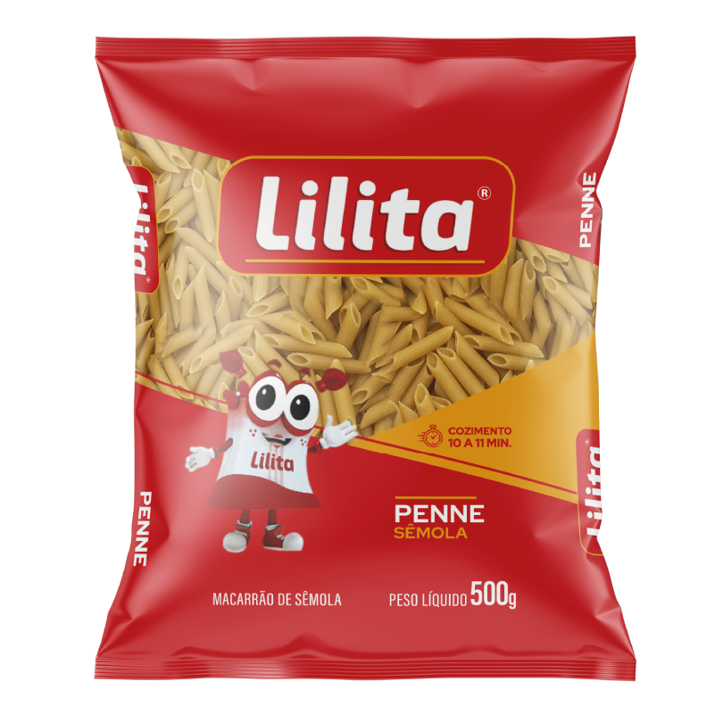 MACARRAO PENNE SEMOLA LILITA 20X500G