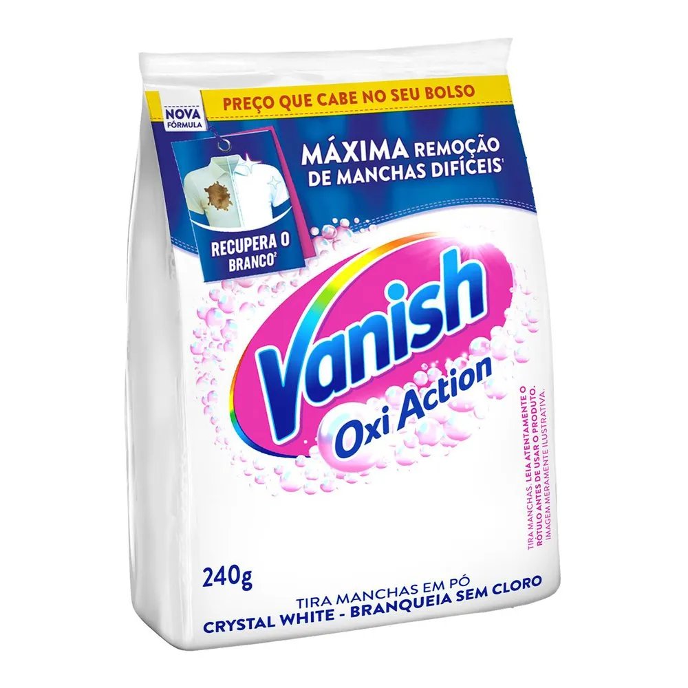 Tira manchas em pó VANISH White 240g