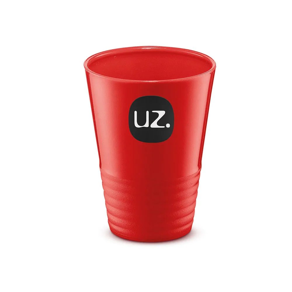 Copo gomado 300ml UZ cor vermelho